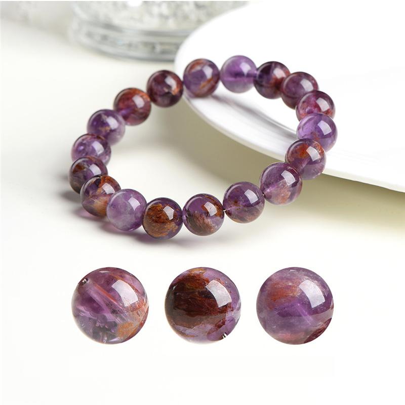 Natural Crystal Round Beads Beautiful Multicolor Beads Handmade Diy Bracelet Necklace Jewelry Handmade Beads Accessories