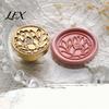 Handmade Stationery Accessory Wax Seal Stamp, Vintage Plant Pattern Head, Durable Flower Embossing Stamp Copper Head Replacement, for Envelope