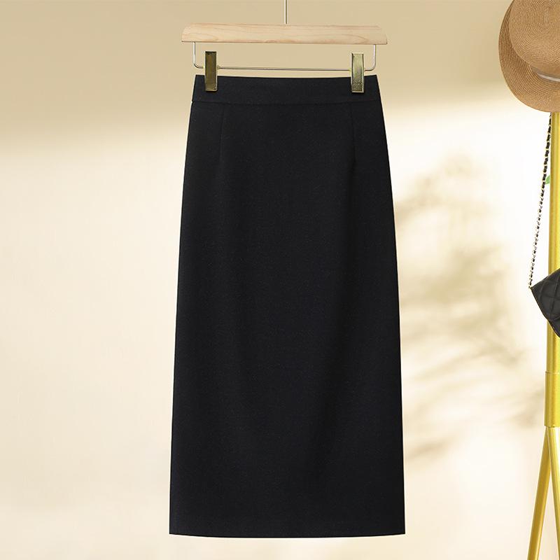 

Women s Coffee High Waist A-Line Mid-Length Skirt - Autumn/Winter 2024 Slimming Through-the-Knee Skirt M【for 95-105 jin】