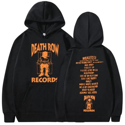 Death Row Records Hoodie Unisex_s Damen Hochwertiger Weeknd Kapuzenpullover Polar Fleece Y2k Sweatshirts Unisex Damen Pullover