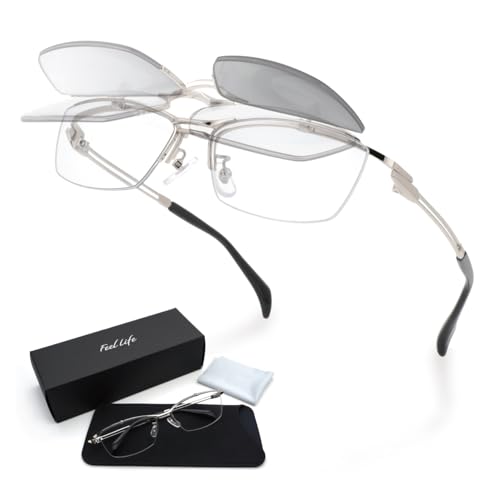 

Стильные мужские квадратные очки для чтения FEELLIFE с фотохромными линзами, дизайн «оружейный металл», сделано в Сабаэ, Япония, защита от УФ, защита от синего света, C