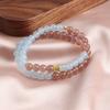 Bracelet Powder Crystal Strawberry Crystal Aquamarine Purple Jade Green Jade Double Spell Bracelet Crystal Bracelet Fashion Douyin Burst