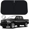 Bestview Windshield Sun Shade For Dodge Ram 1500 2009-2018,  Fit Front Window Sun Shade Sun Shade Protective Film Blocks UV Heat, Foldable 3 Layer