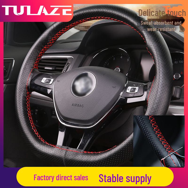 

Кожаный чехол на руль, сшитый вручную - подходит для всех моделей автомобилей, для всех сезонов. Ультраволокно, износостойкое, дышащее.