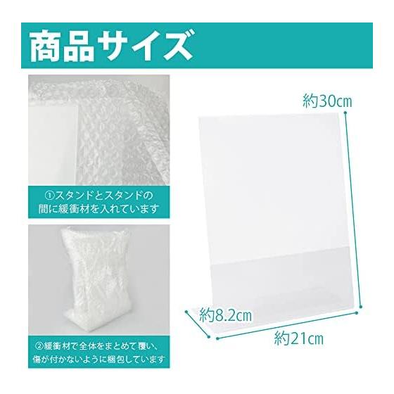 Tabletop Acrylic Stand Menu Pop Holder Photo Frame for Restaurants, Offices, Exhibitions - L-Shaped, Set of 6 (A4 Size)
