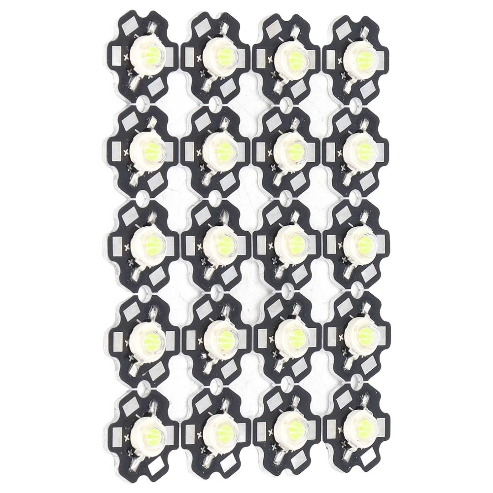 20PCS 3-5W LED Lamp Bead Pure White COB Light Beads Easy LED Chip  DIY Lighting Fixtures
