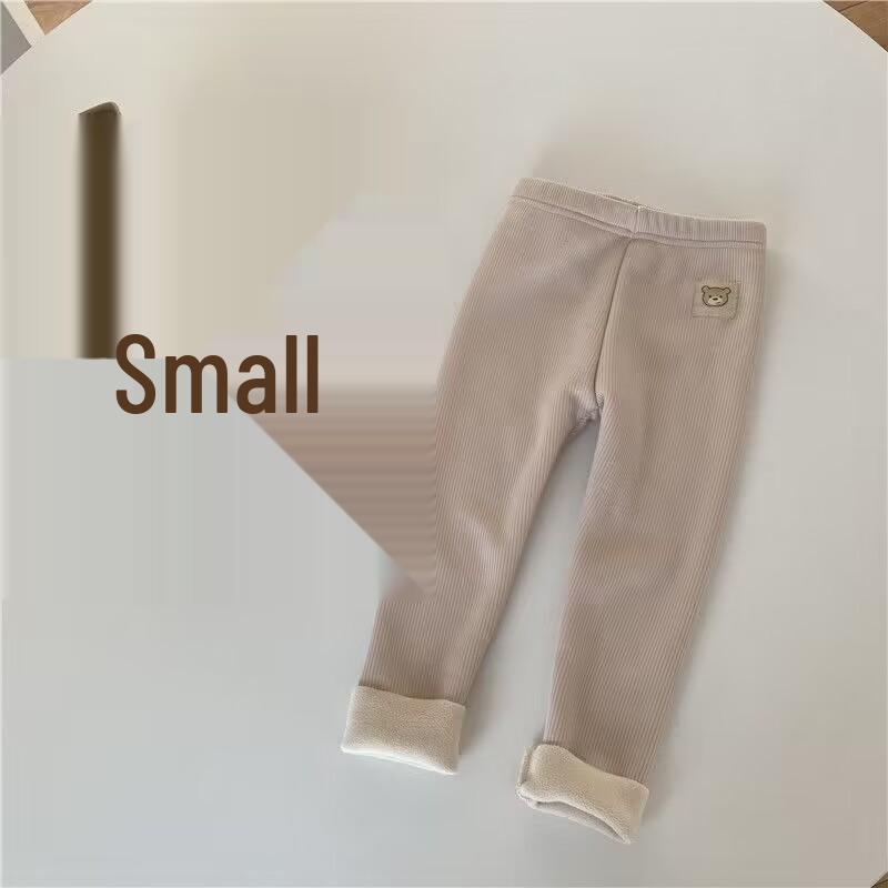 Korean Style Fleece Leggings for Baby Boys and Girls - Autumn/Winter Versatile Wear