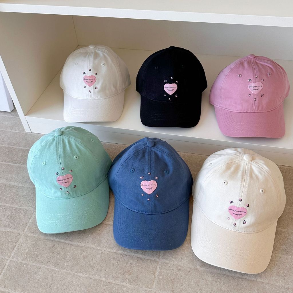 Mipha Mambo Heart Embroidered Baseball Cap For Women Spring Fashion