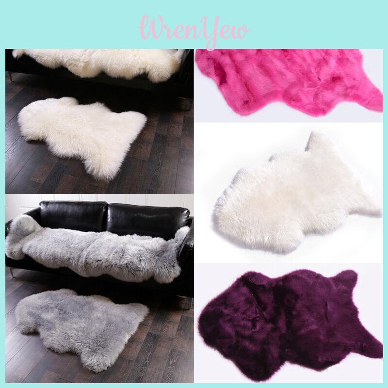 Luxurious Soft Fluffy Wool Sheepskin Mat Ideal For Sofa And Bedroom Floor Comfort