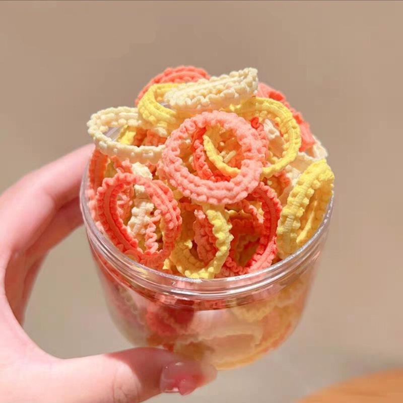 50-Piece Set: Lace Children's Thumb Rings & Ponytail Holders - Gentle On Hair, New Style Rubber Bands