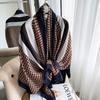Luxury Brand Autumn and Winter Women New Style Fashion Color Matching Print Silk Scarf Lady Popular Headcloth Beach Shawl