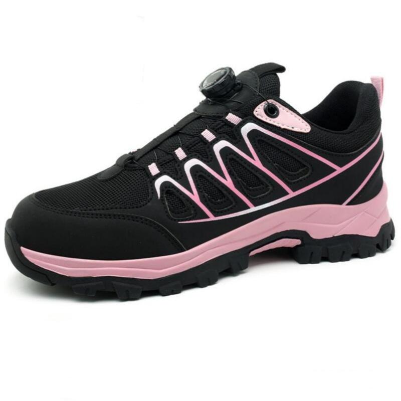 Women'S Rotating Button Safety Shoes Steel Toe Work Sneakers Indestructible Shoes Puncture-Proof Work Boots Cushion Women Sneake