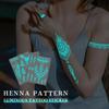 6 Sheets Glow In the Dark Henna Tattoo Stickers Lasting Lace Fake Tattoos Arm