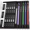 Four Candies Mechanical Pencil Set 5 Metal Mechanical 10 HB Lead 3 4B and 9 Eraser Student Writing Supplies 0.5mm (5 Colors) - Pencils, #2 Refills,
