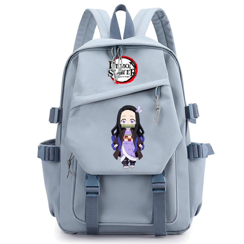 Anime Demon Slayer Ryggsekk Back To Schoolbag for Boy Girl Bookbag for Kid Gaver Menn Dame Reisebag Stor kapasitet ryggsekk