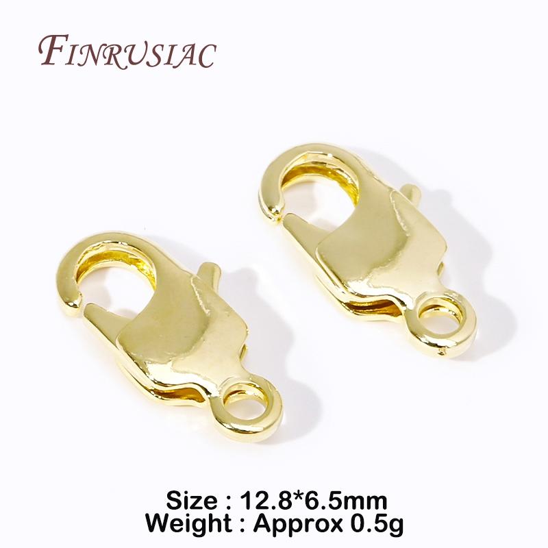DIY Jewelry Accessories 5/10Pcs Lobster Clasps 18K Gold Plated Connecting Clasp For Necklaces Bracelets Jewelry Making Supplies
