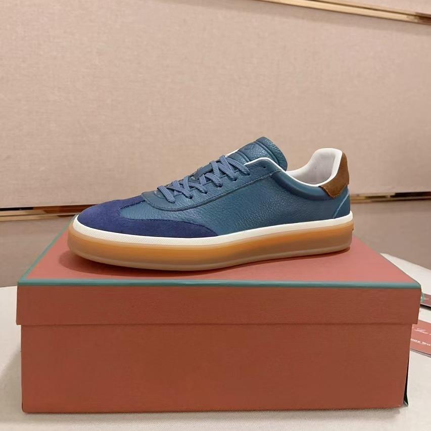 High-End Herren Leder Low-Top Retro Trendschuhe Modische und Schlichte Flachboden Weiße Lederschuhe Vielseitige Lässige Board-Schuhe