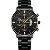 Men'S Business Watch, Steel Belt Calendar Couple, Men'S Classic Fake Three-Eye Quartz Watch