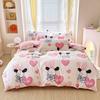 100% Cotton 3 Piece Duvet Cover Set with 2 Pillowcases for Single Double Queen King Size Bedding
