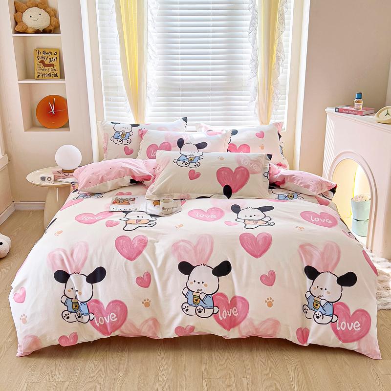 100% Cotton 3 Piece Duvet Cover Set with 2 Pillowcases for Single Double Queen King Size Bedding