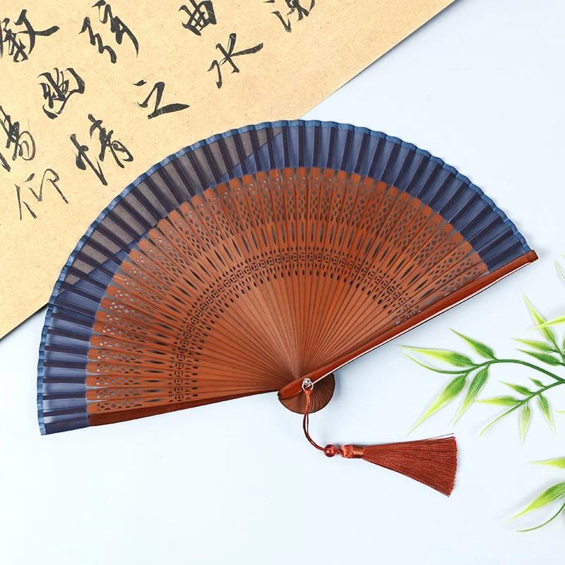 229 Ancient Style Exquisite Small Folding Fan Chinese Style Women Fan Folding Fan Ancient Style Hanfu Portable Retro Dance Fan