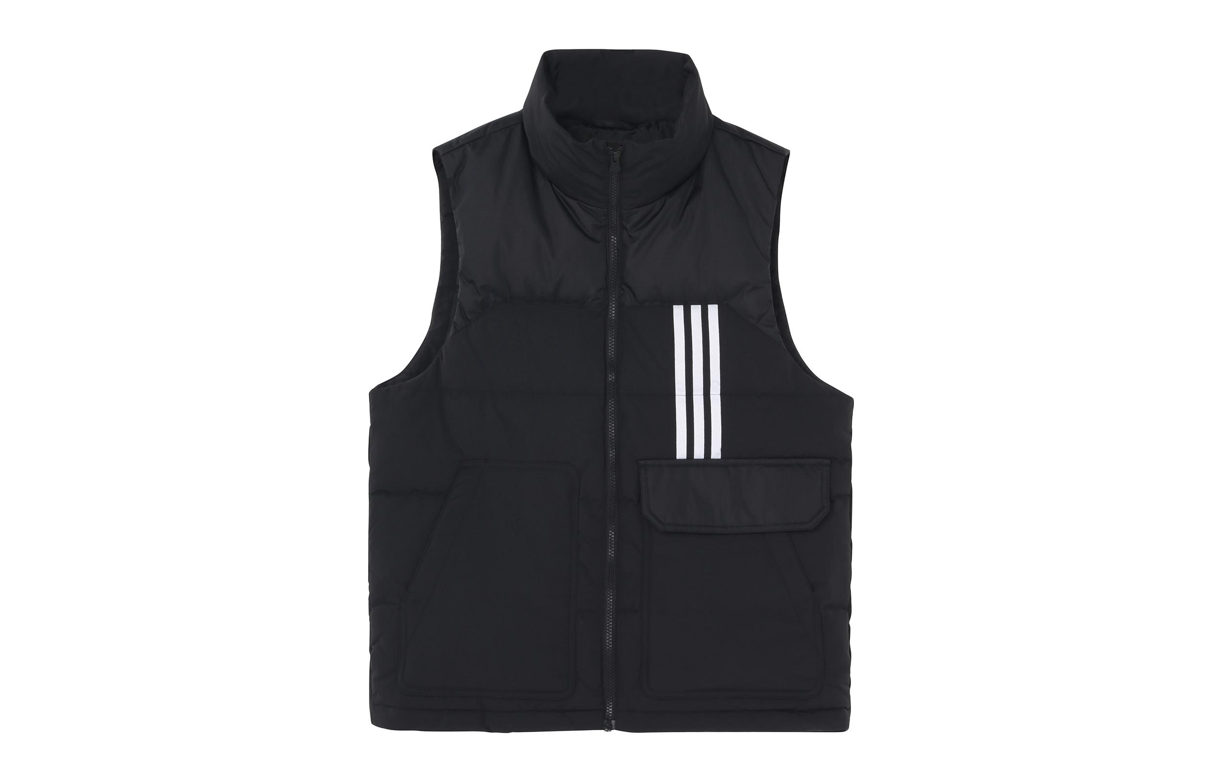 Adidas Neo Down Vests Unisex Black Stand Collar Thickened HN4776 M