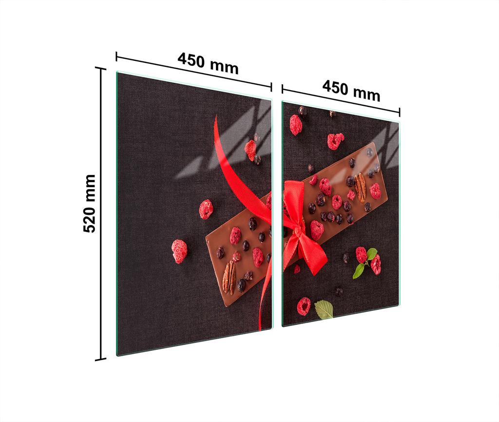 Glass Protective Plate for the Stove 2x45x52 Kitchen