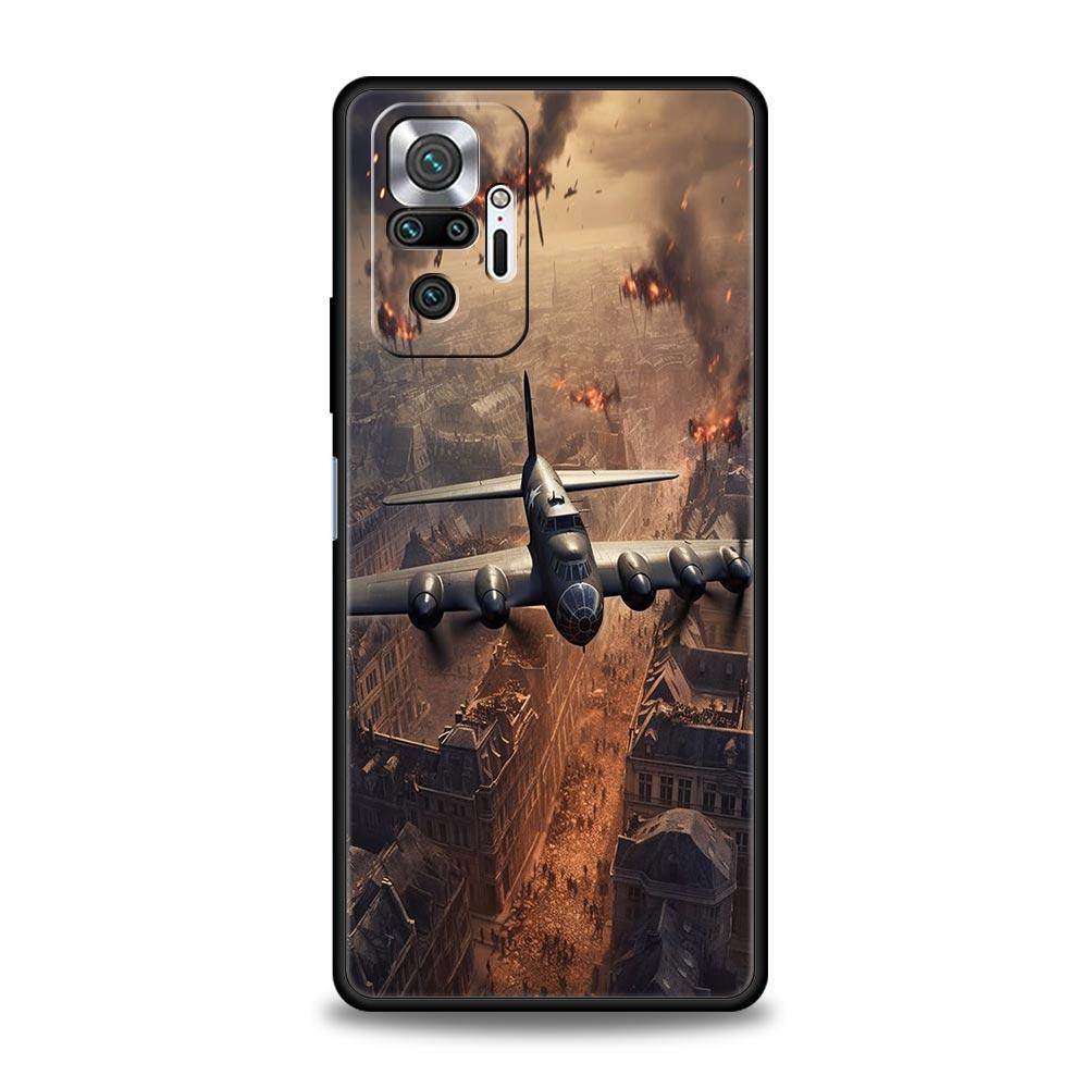 Aircraft Airplane Cool Phone Case For Xiaomi Redmi Note 14 13 12 5G 11 10 Pro Plus 4G 9S 9 14C 13C 12C 10C 9C 9A Soft TPU Cover