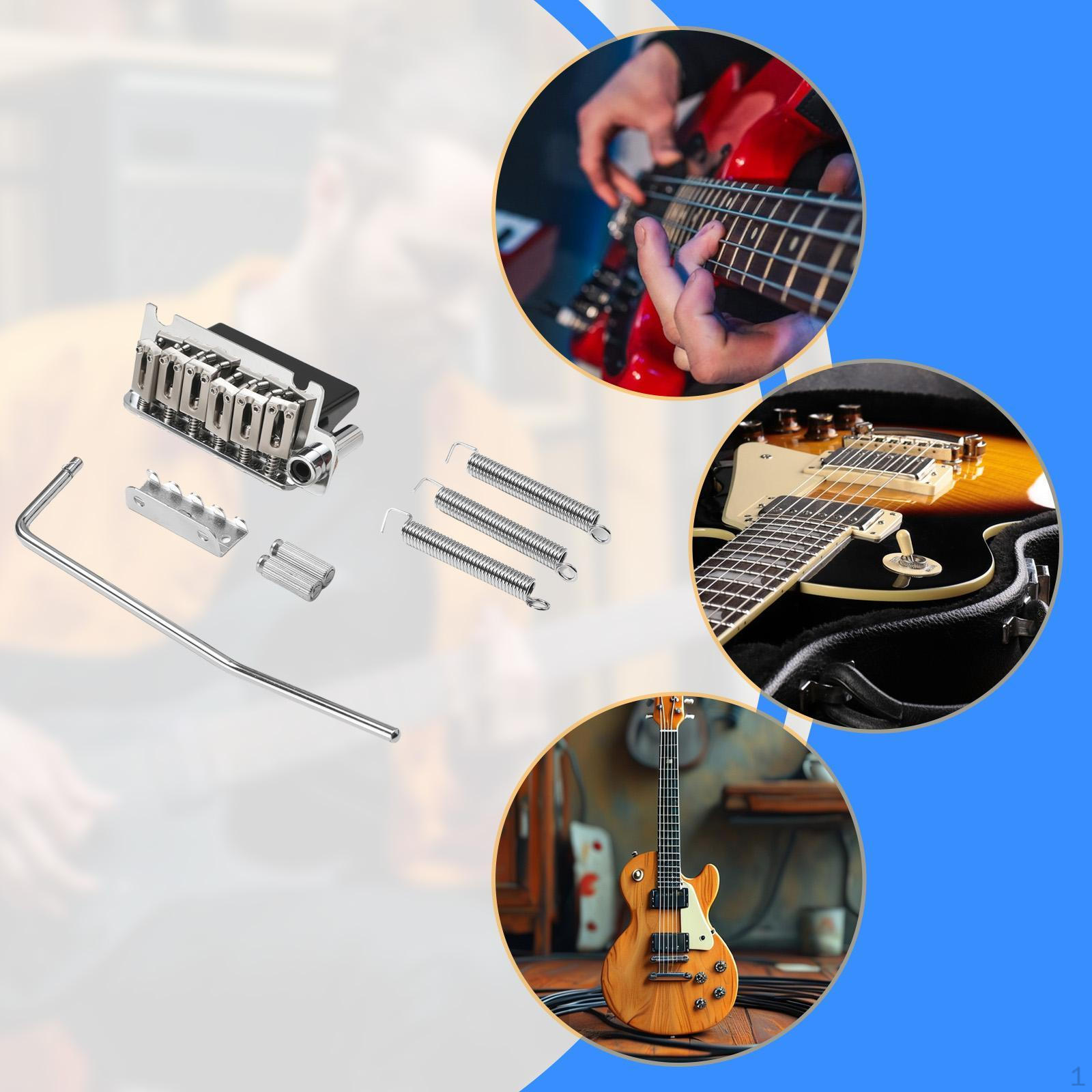 

Electric Guitar Tremolo Bridge Music Instrument Portable Accessories Seat золотий