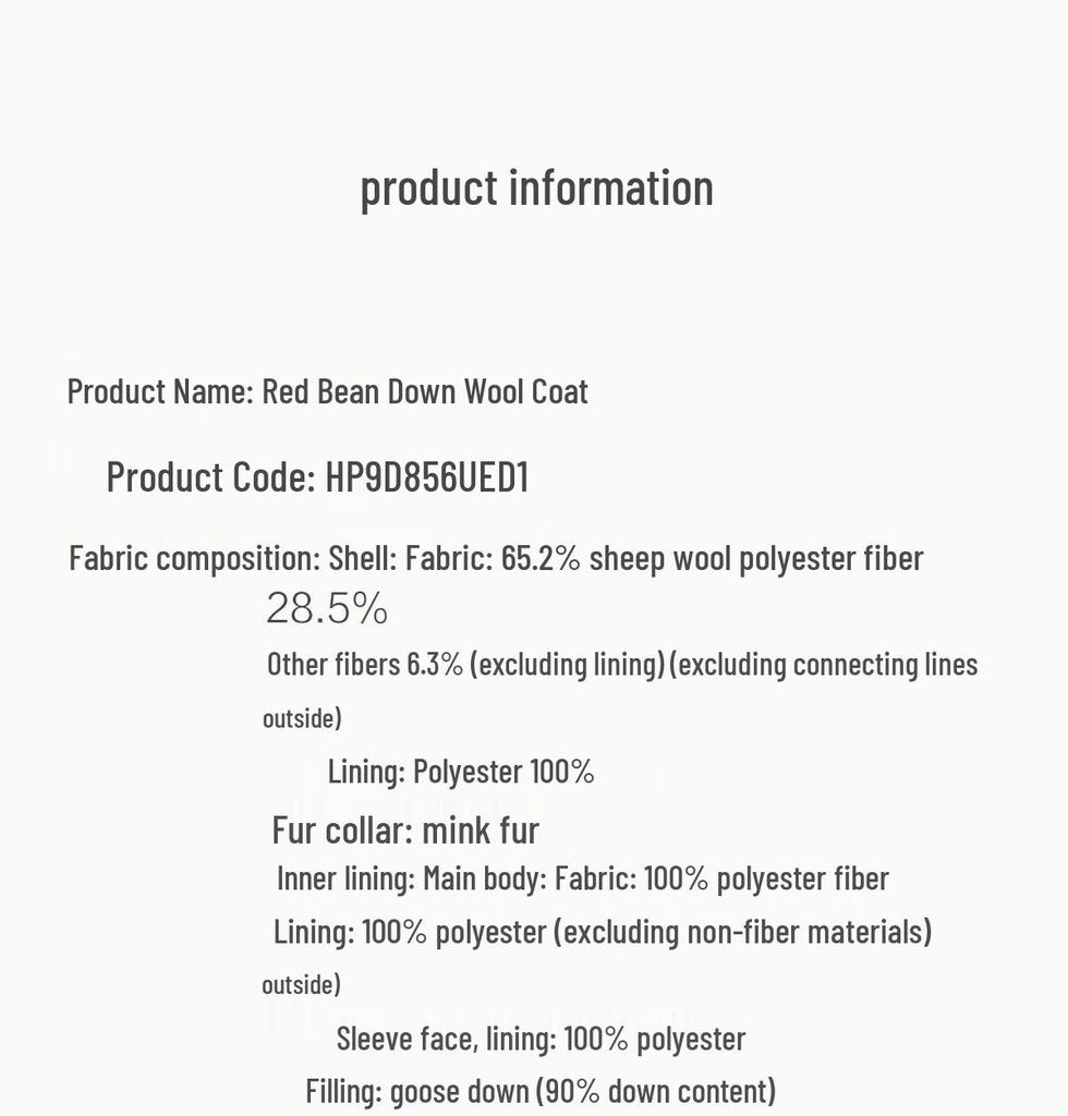 Hodo Men's Detachable Down-Lined Wool Coat with Mink Fur Collar