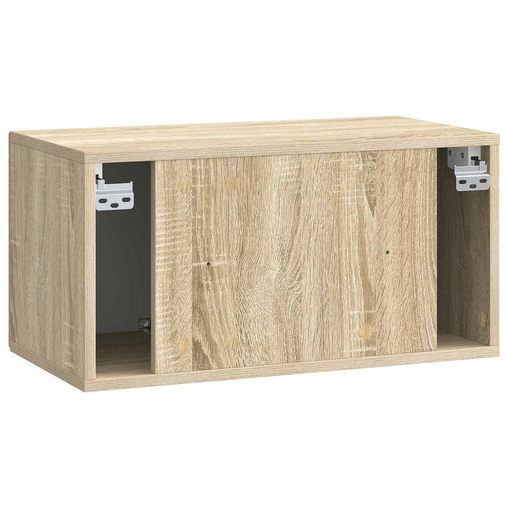 Wall Mounted TV Cabinet in Sonoma Oak 59.5 x 31 x 30 cm