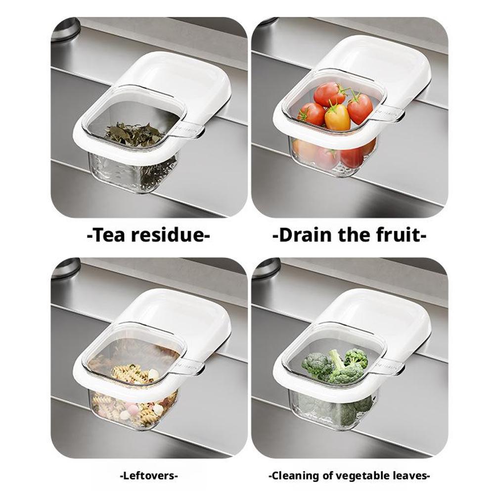 Kitchen Sink Strainer Basket Food Waste Catcher Collapsible Drain Rack with Handle for Washing Vegetables Dishes Fruits Draining