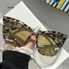 Popular Cat Eye Designer Sunglasses Leopard Decoration Gradient Women's Sun Glasses Ins  Trends Shades for Lady Gafas