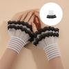 Lolitas Sheer Gloves Hand Sleeves Women Layered Ruffle Wrist Cuffs Elastic Bracelet for Halloween,Wedding,Masquerade