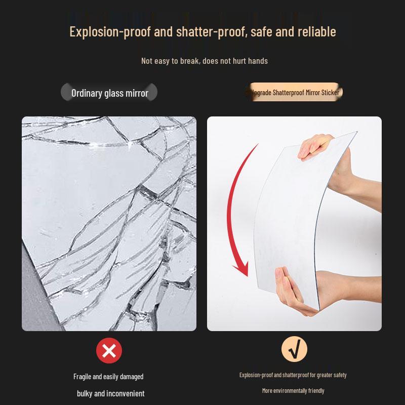 Senfu Self-Adhesive Acrylic Full Body Mirror Wall Sticker for Dorm & Wardrobe