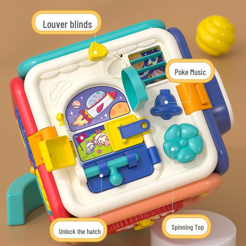 Multifunctional Music & Puzzle Hexahedron for Children's Early Education