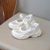 Children's Sneakers New Mesh Sports Shoes Spring Autumn Girls Fashion Shallow Breathable Pearl Tennis Kids Causal Flats