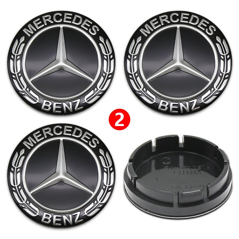 4pcs 56mm 60mm 75mm Car Wheel Center Logo Hub Cap For Mercedes Benz AMG Apple Tree W211 W205 W213 W203 C218 A207 CLA CLS E Class