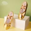 Children Dance Shoes Soft Sole PU Leather Canvas Cat Claw Shoes Gold Silver Dance Shoes Ballet Dance Shoes Wholesale