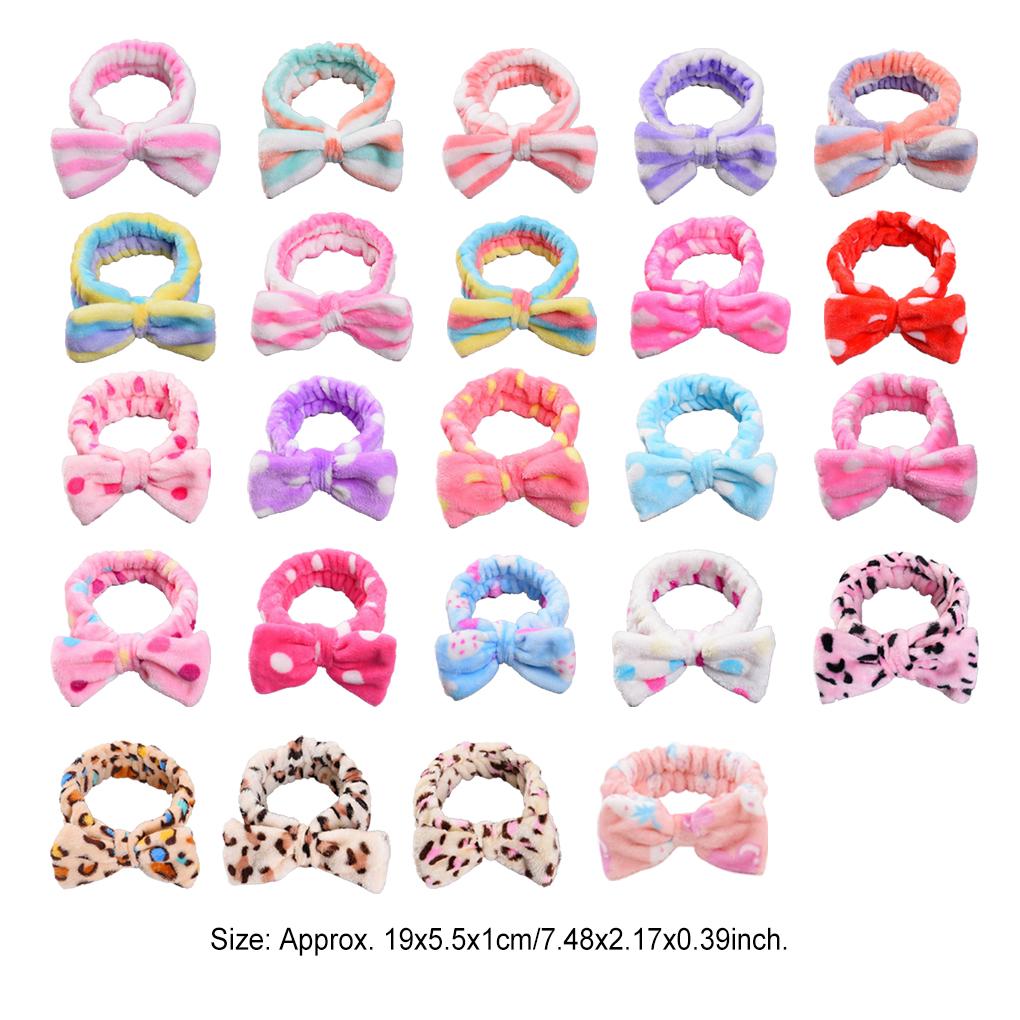 Stirnbänder Schleife Knoten Elastisch Verstellbar Flanell Schweißband Geknotetes Wickel Ornament Haaraccessoires Haarband für Gesichtswäsche