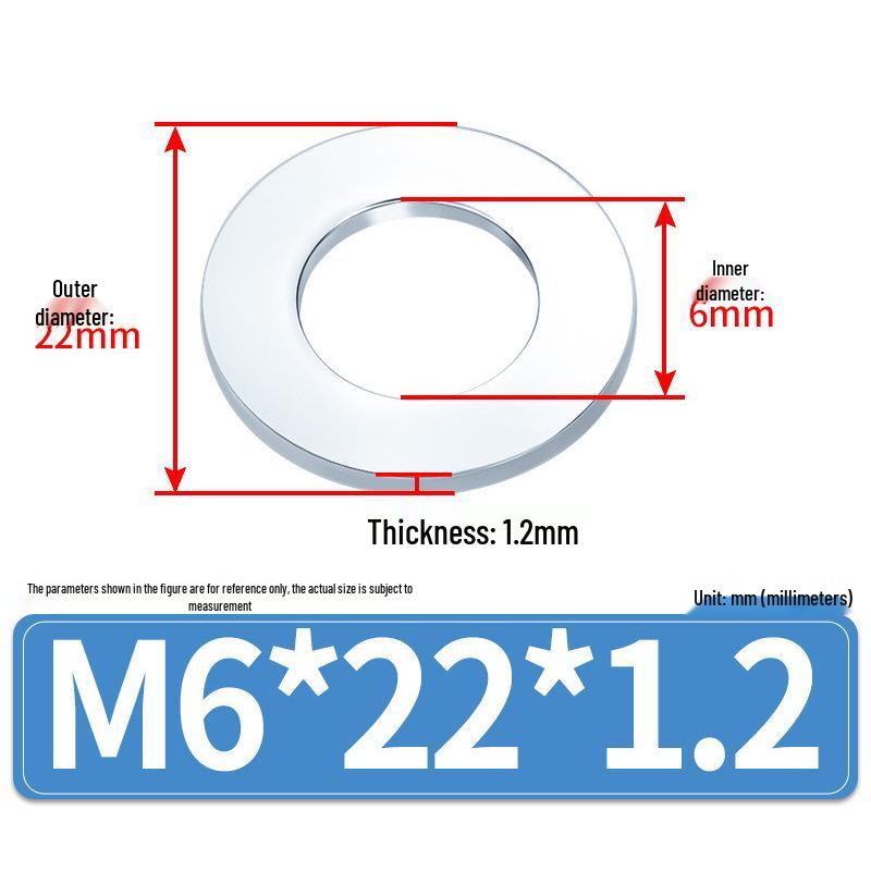Extra Large Galvanized Metal Flat Washer (Sizes M1.6-M14)
