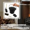 Galvanized Irons Fireplaces Tool Set Heat Resistant Bucket Shovel Brush Gloves For Ashes Collection Transport