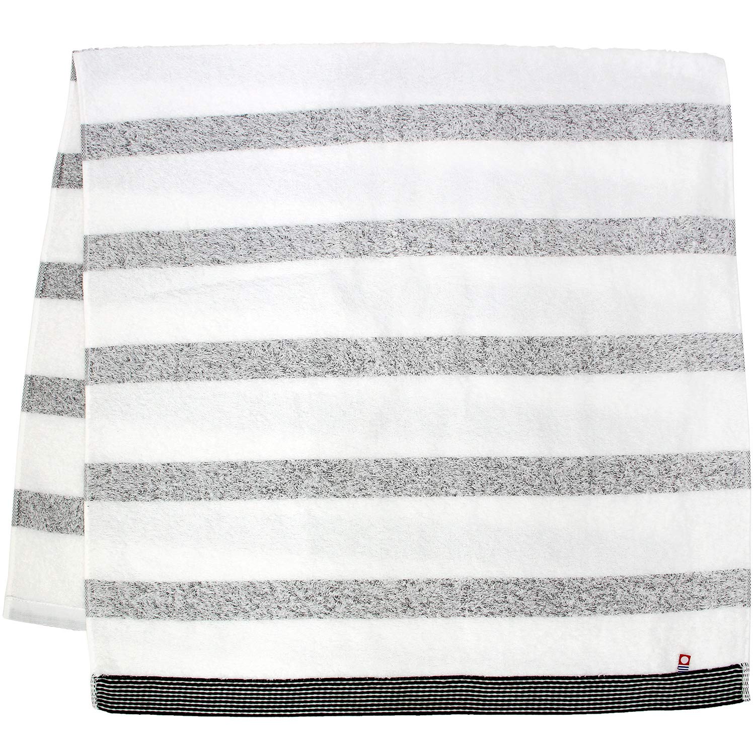 

Hayashi Bath 60 x 120 Made in Imabari Famille BI207030 Towel, Approx. cm, Japan, Towel, Border, Black, чёрный