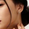 Gold Color Geometric Ear Jewelry Stainless Steel Zinc Zinc Alloy Hollow Earrings Commuting