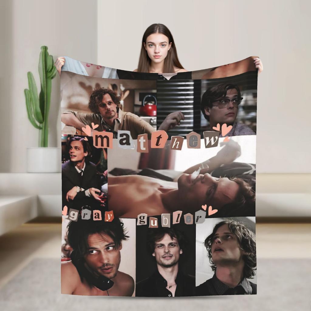 Soft Blanket Travel Criminal Minds Spencer Reid  Throw Blanket  Flannel Bedspread For Outdoor Graphic Sofa Bed Cover