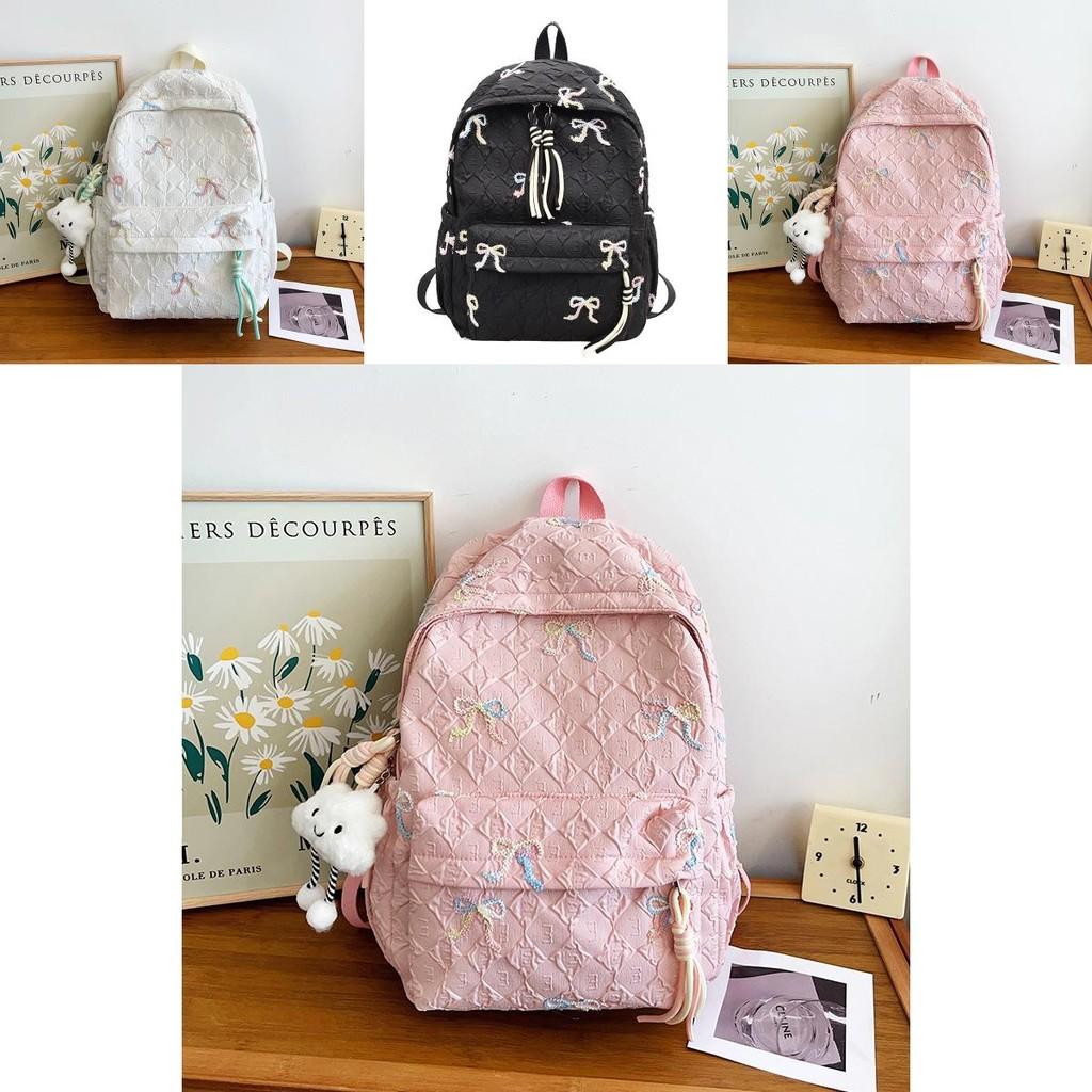 Minimalist Girls Backpack With Nylon Material For School And Daily Use