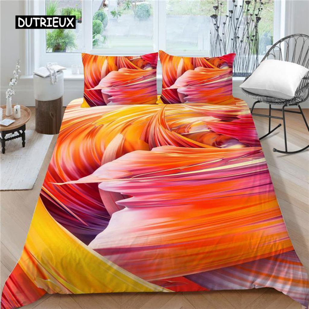 Colorful Duvet Cover Set King Size Blue Purple Red Stitching Pattern Comforter Cover Set Microfiber Polygon Flash Quilt Cover