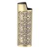 Metal Lighter Holder Vintage Embossed Floral Cover Aluminum Alloy Stamped Lighter Protective Case