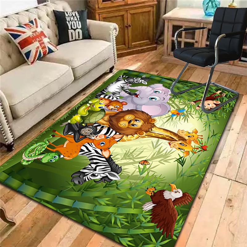 Forest Animals Rug Floor Mat for Living Room or Bedroom Soft and Comfortable Carpet a Gift for Birthday and Holiday.MFF0918320