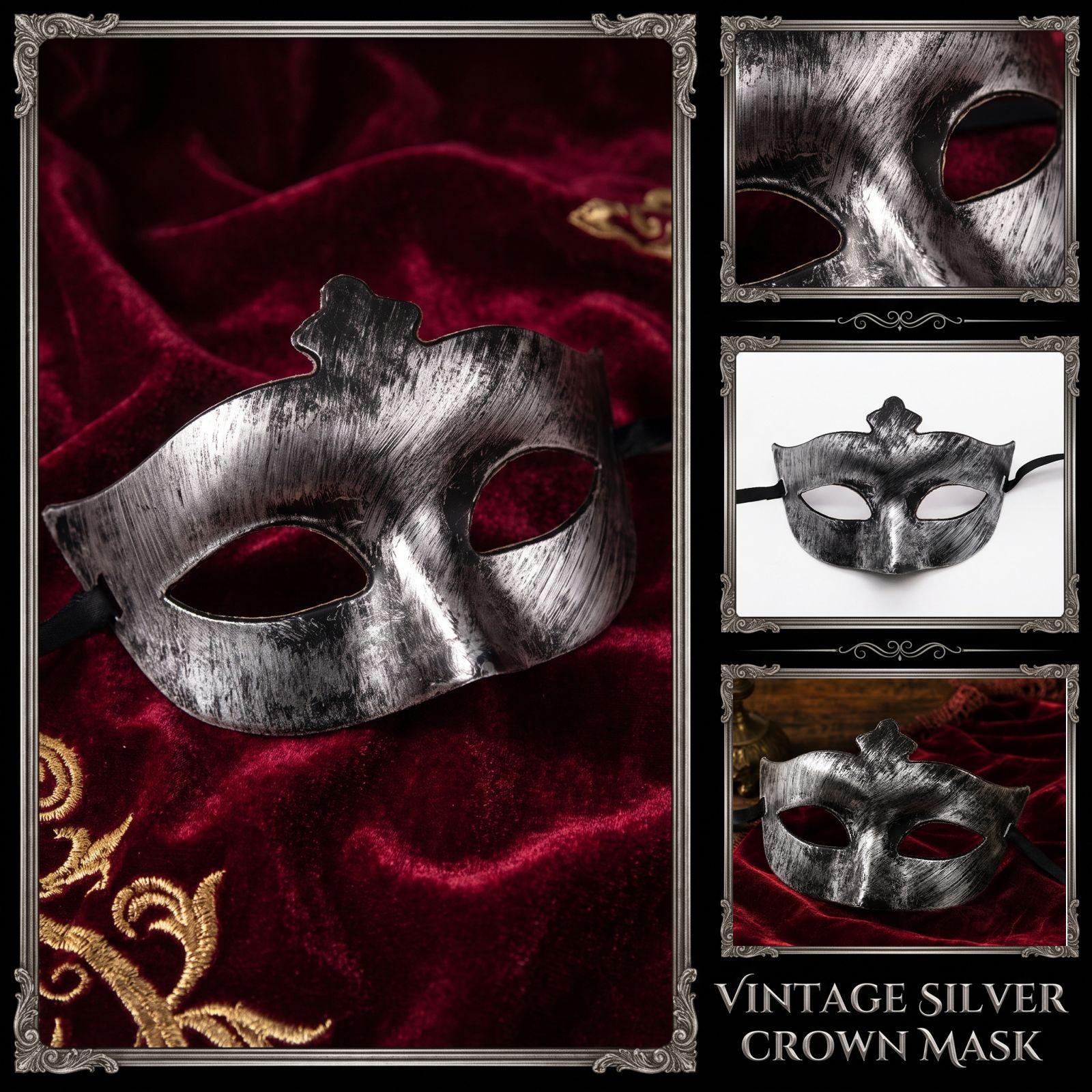 Half Face Ancient Costume for Cosplay серебряный